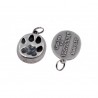 VESTIGIUM® lynx paw silvered metallic pendant reduced size - 1:4
