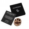 VESTIGIUM® lynx paw ceramic size 1:1, luxury velvet box, and authenticity certificate