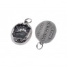 VESTIGIUM® bear paw silvered metallic pendant reduced size -1:7