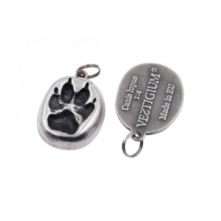 Wolf paw - metallic pendant