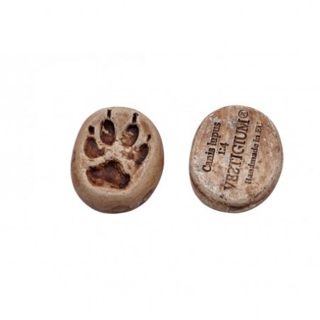 VESTIGIUM® wolf paw ceramic pendant, reduced size 1:4